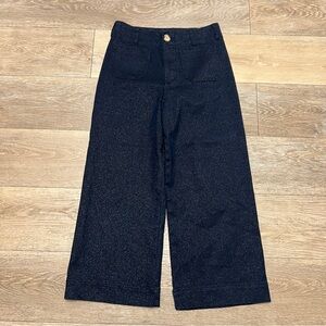 The Colette Sparkle Denim Cropped Wide-Leg Jeans by Maeve New Without Tags 28p